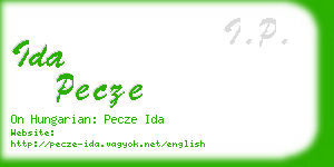 ida pecze business card